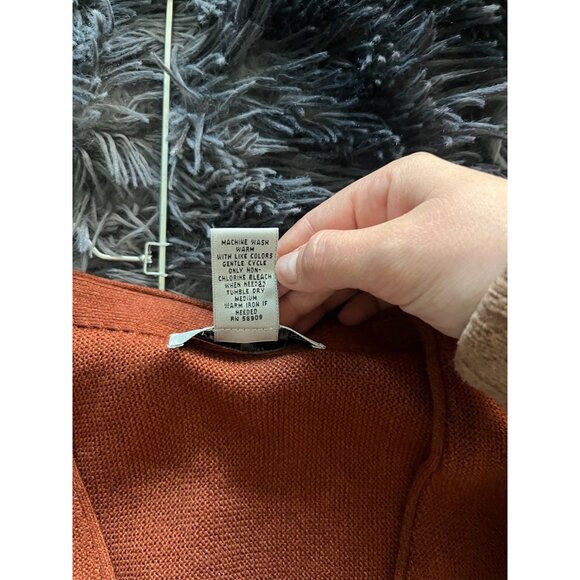 Cypress Links Large Rust Cardigan Sweater V Neck Button Front Long Sleeve - Picture 5 of 7